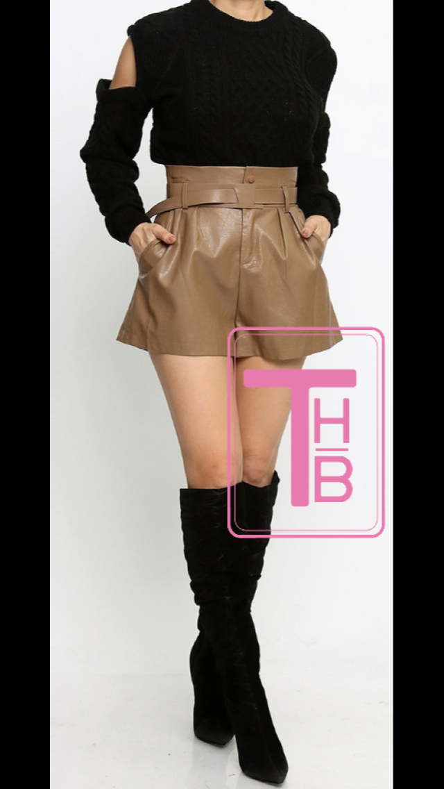 The Perfect Season Camel Brown Leather Shorts – Shop the Mint