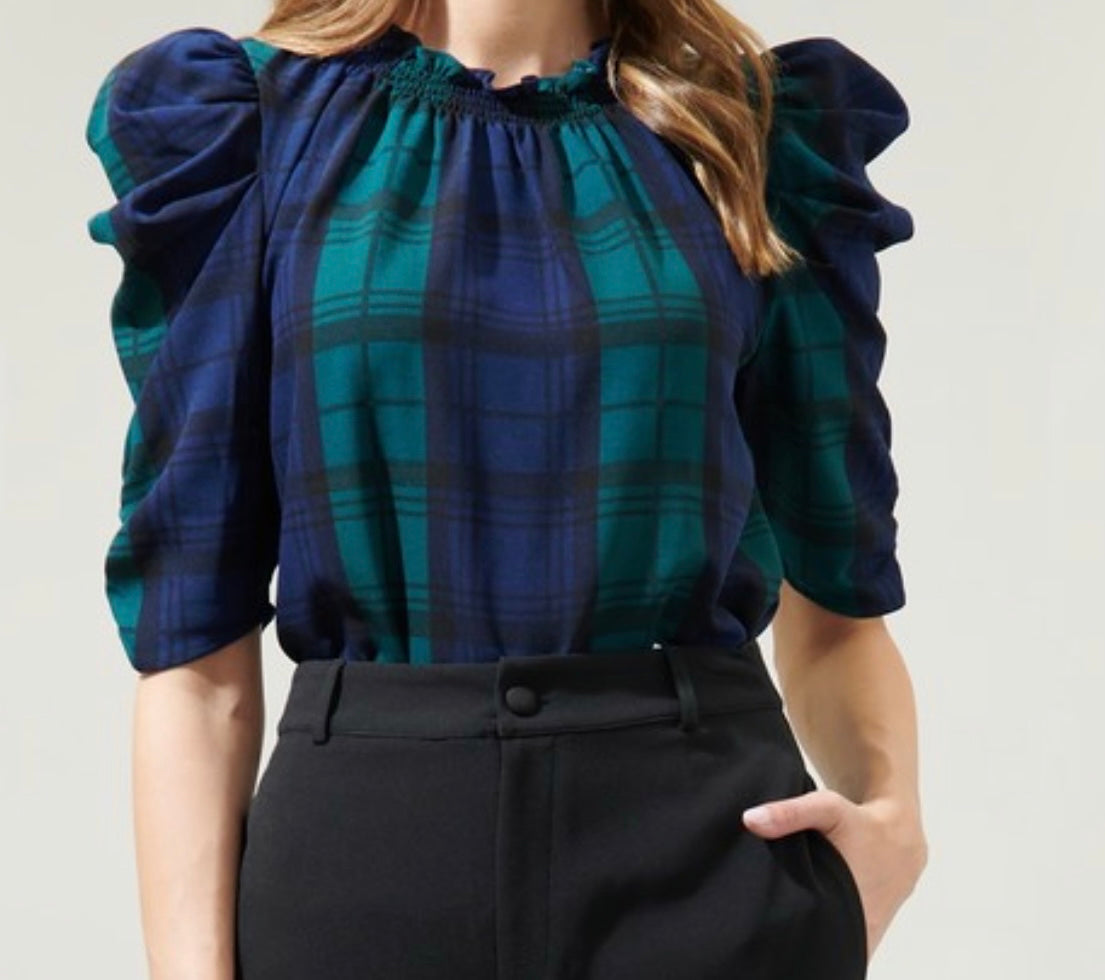 Mad Plaid Top