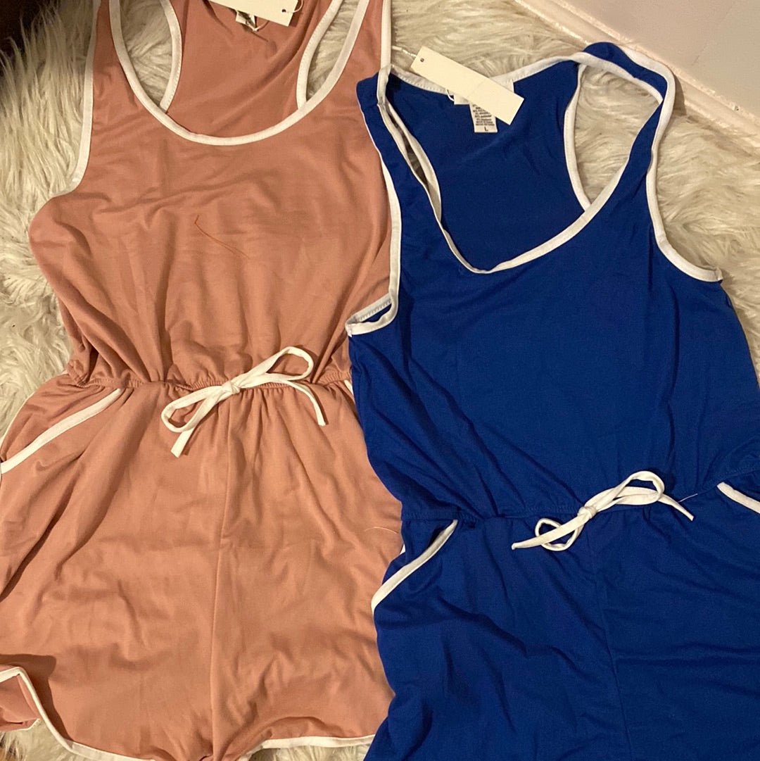 Racer back romper