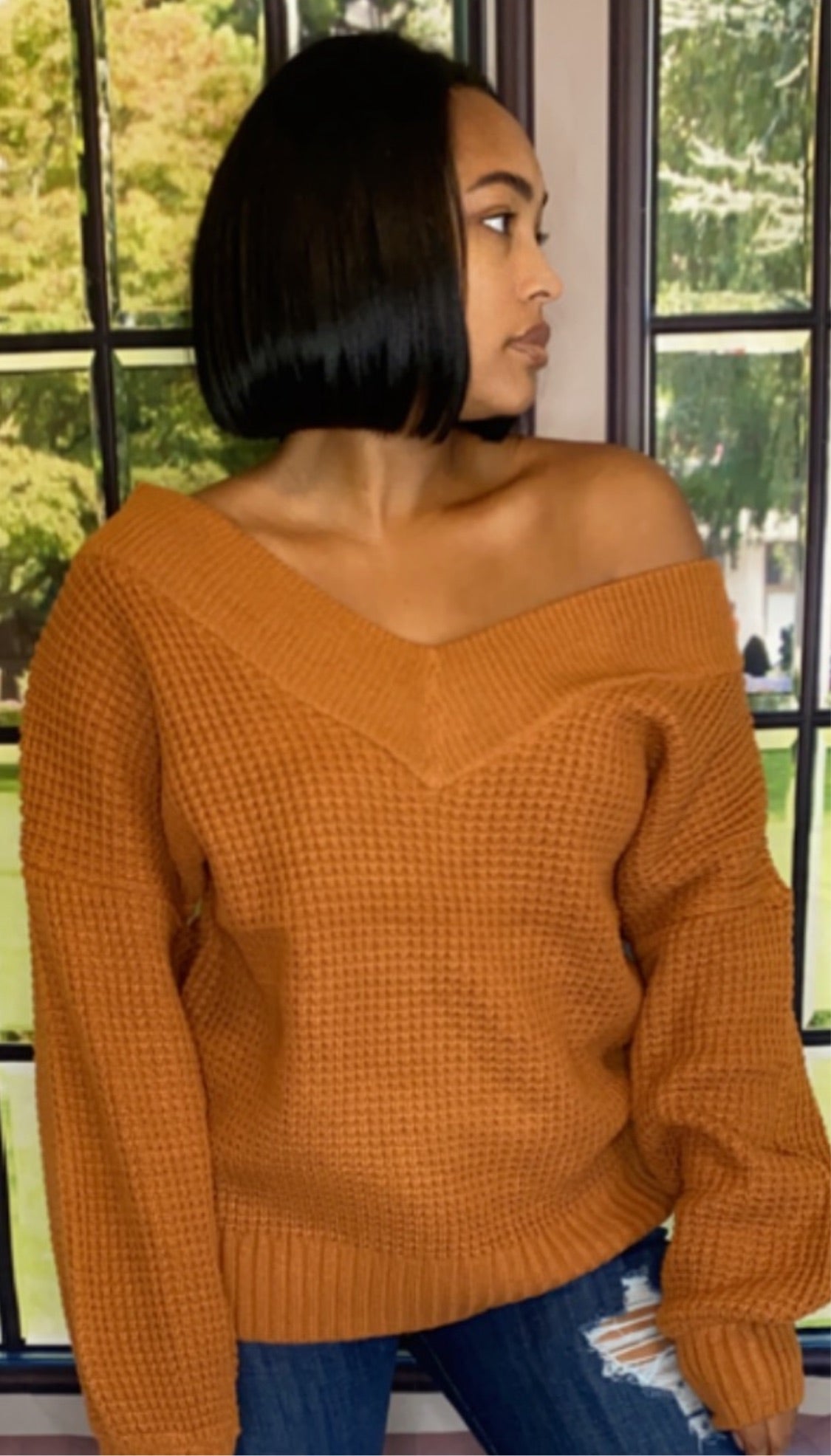 V-neck sweater