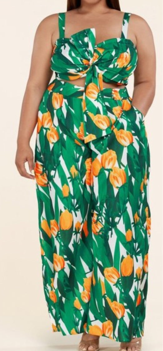 Tropical Pant Set